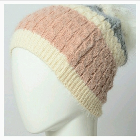 Rose /Gray Beanie - Picture 3 of 4